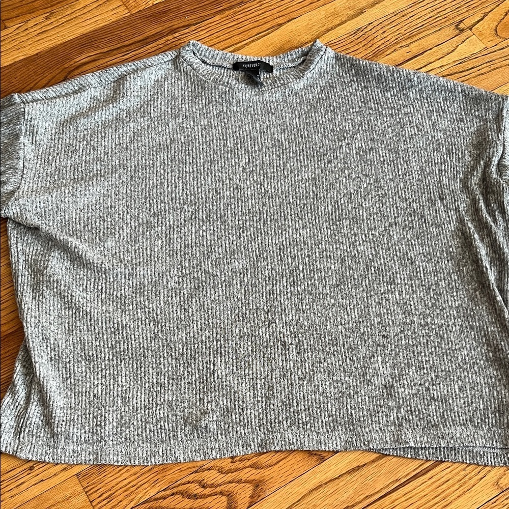 Forever 21 Gray Ribbed Crop Top - Picture 7 of 7